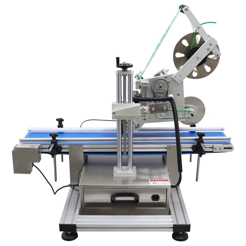 Automatic Flat Labeling Machine Desktop Conveyor Table Plane Label Machine 110V