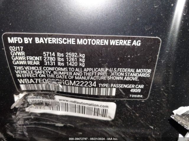 750I 2017 Air Shutter 664043