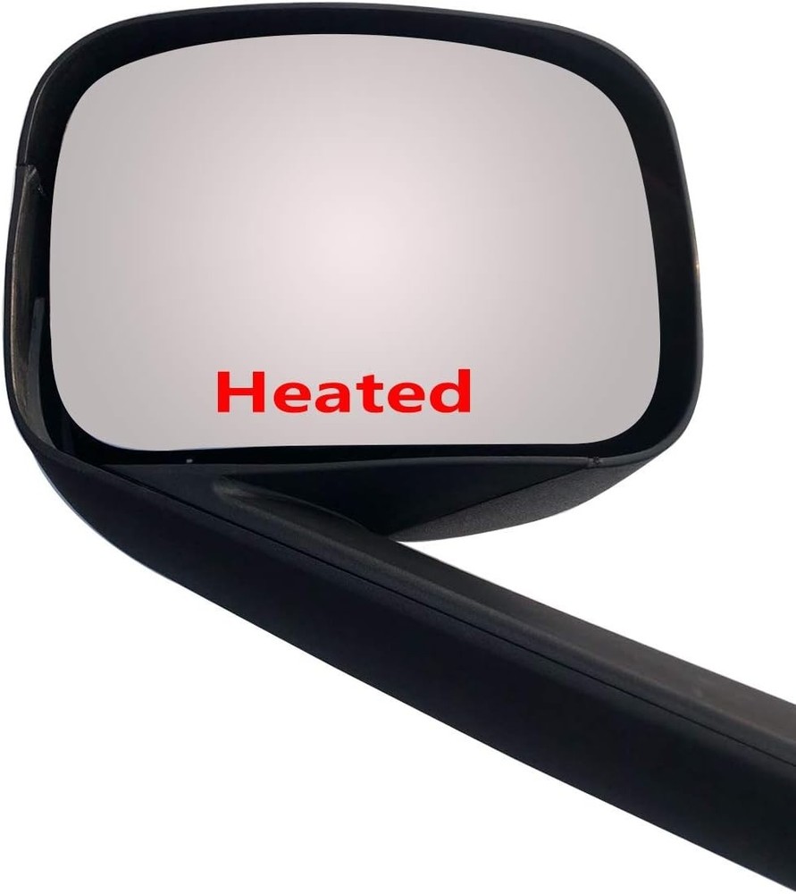 Hood Mirror Left Side Black for Freightliner Cascadia 2018+ Replacement