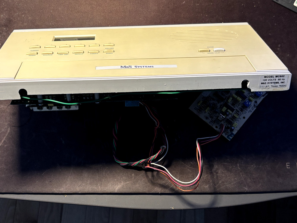 M&S SYSTEMS Intercom System MC602 Master Unit+Chime Card+Owner Guide - UNTESTED