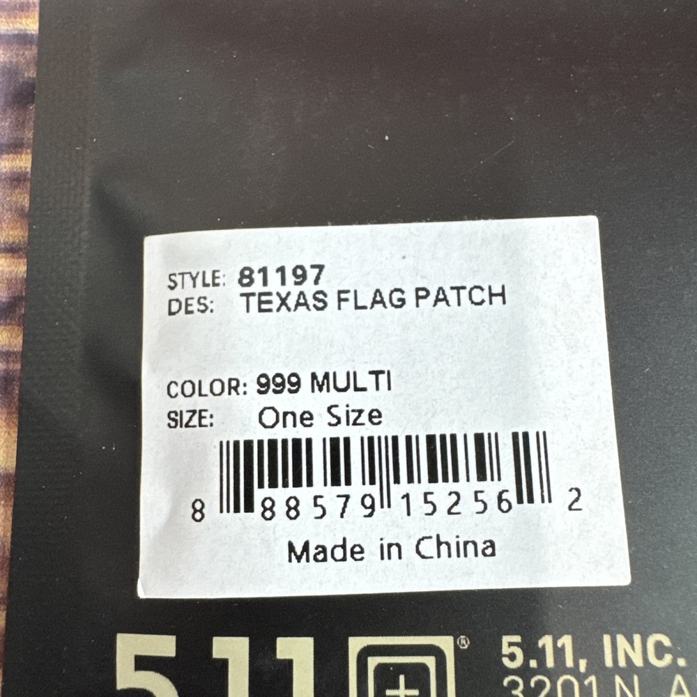 5.11 Tactical “Always Be Ready” Texas State Flag Patch NEW