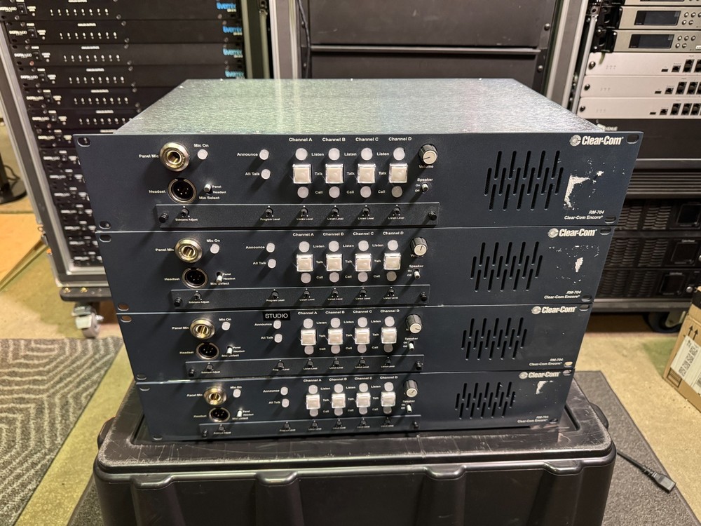 HME ClearCom 4-CH Remote Base Station Encore RM-704 Rack Mount Intercom System