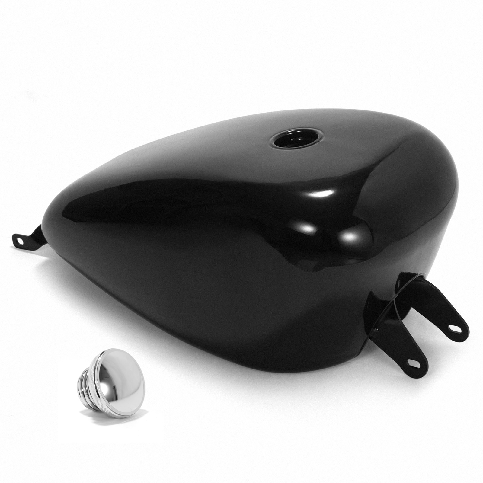 Black 4.2 Gallon Gas Fuel Tank Injection For Harley Sportster XL 883 1200 07-23