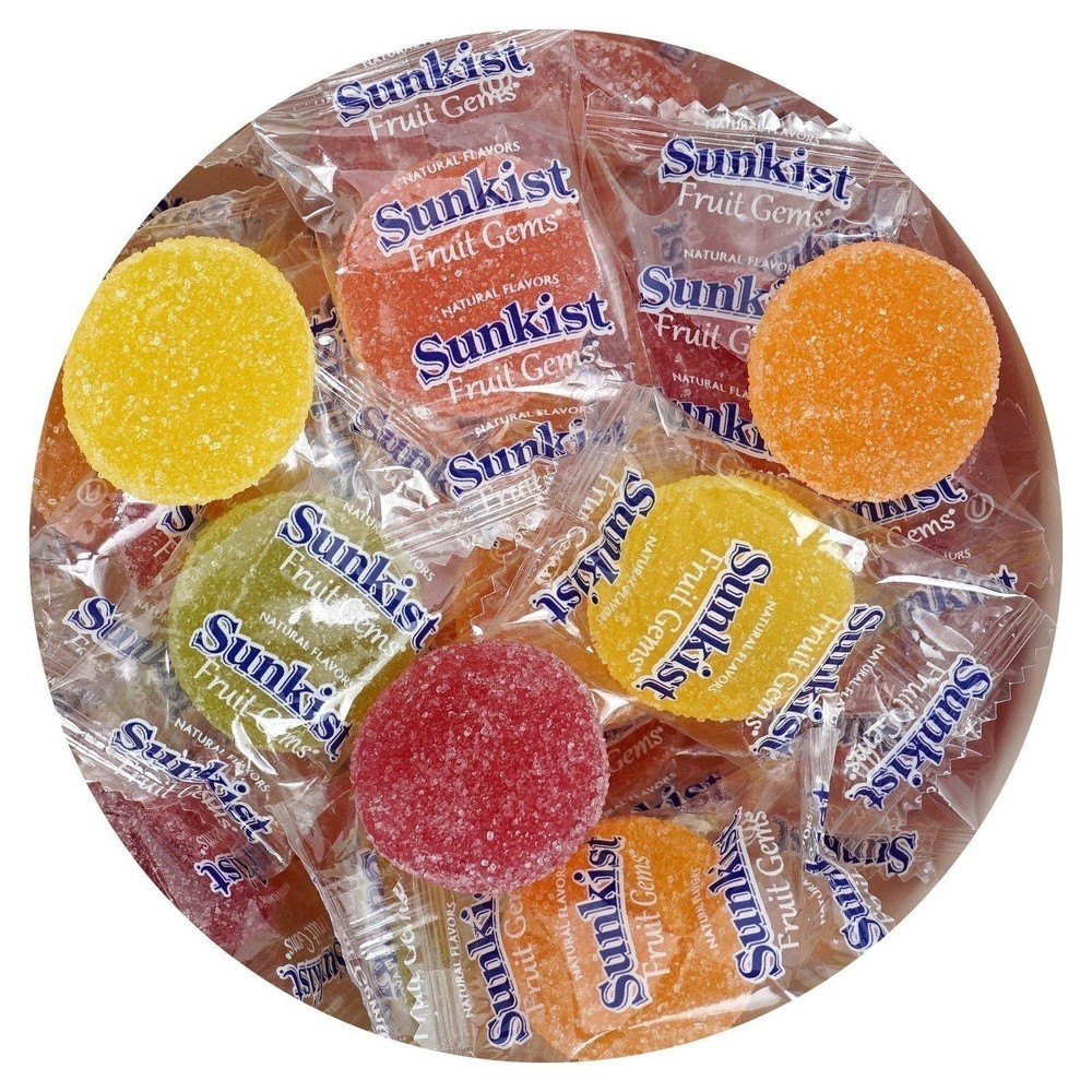 Sunkist Fruit Gems, 1 Pound Bulk Bag, Fruit Gems, Soft Candy Individually...