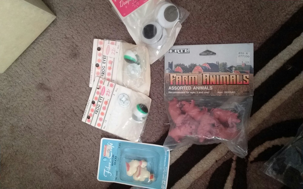Craft Items:  Ducks,  Pigs,  Frog Eyes