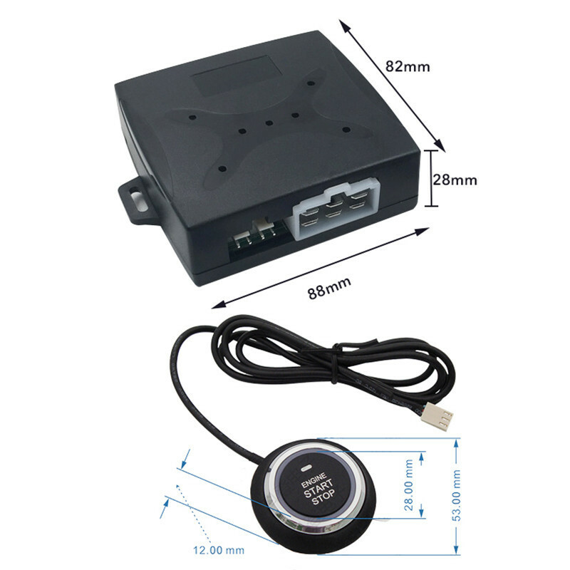 Car Alarm Push Engine Start Stop Button Lock Ignition Immobilizer Keyless System