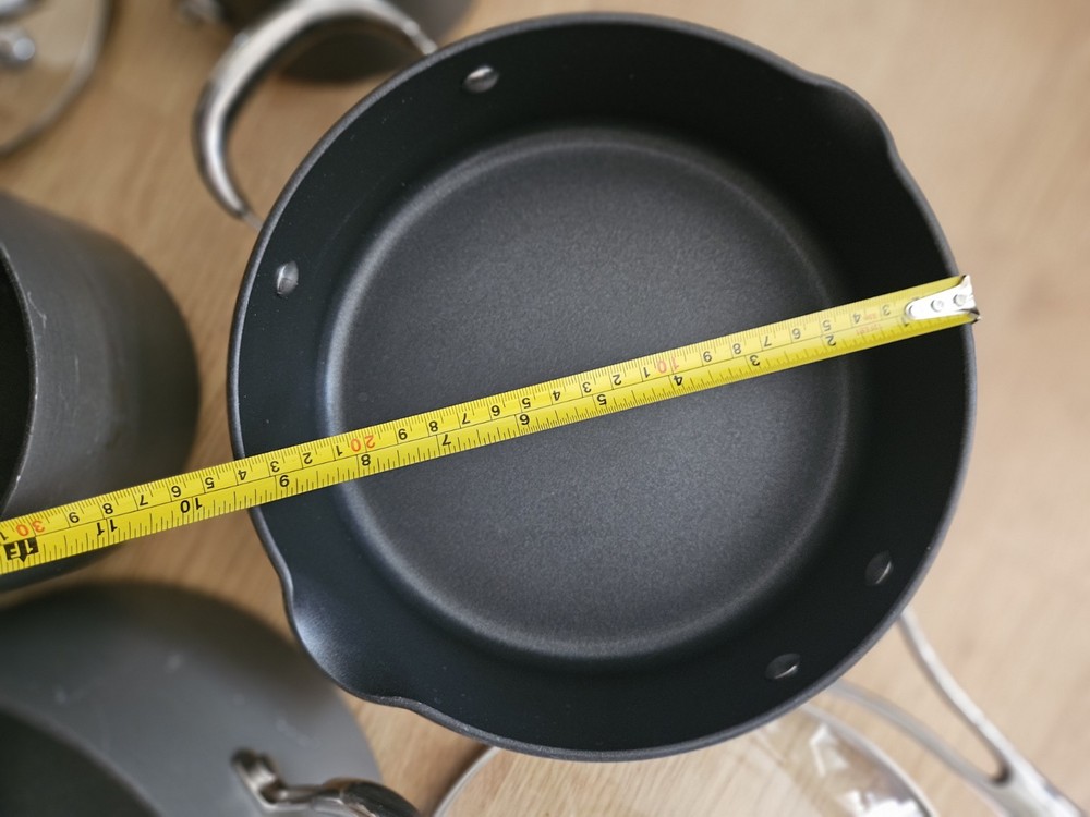 Cookware Pans Hard Anodized Technique 7 Piece Pan Set Heavy Duty Lightly Used