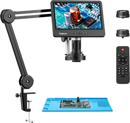 10" LCD 2000x Digital Microscope HDMI  Coin Microscope Soldering Video Camera