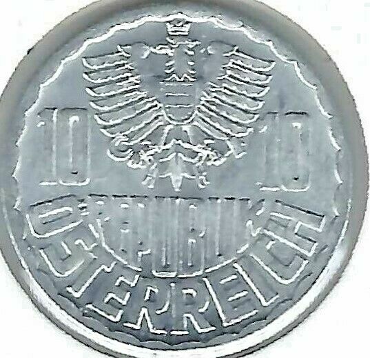 1957 Austria 10 Groschen Imperial Eagle Austrian Shield Coin!