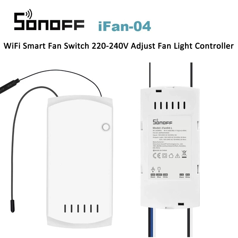 SONOFF Smart Fan Switch Adjust Fan Light Controller APP Voice  RF Remote Control
