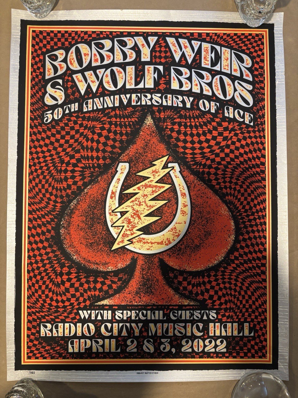 BOBBY WEIR & WOLF BROS/ RADIO CITY/ 2022/ 50th ANNIVERSARY of ACE poster  xx/960