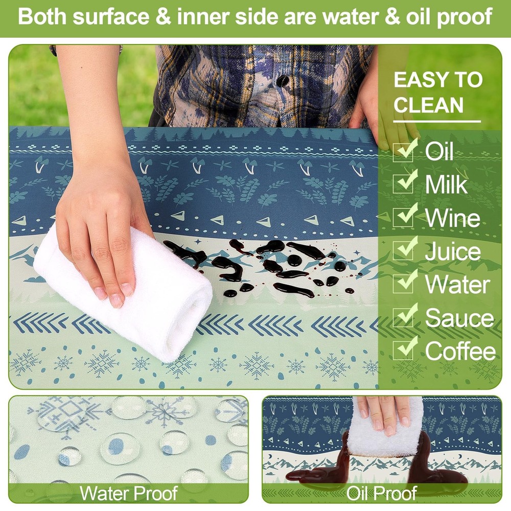 Picnic Table Cover with Bench Covers Camping Essentials Waterproof Windproof ...