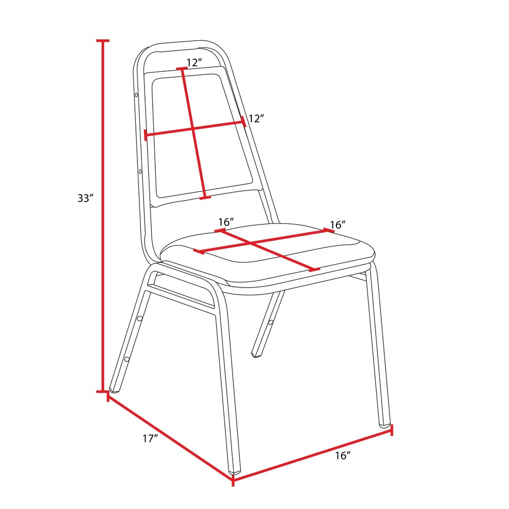 Regency Stackable Cushioned Restaurant Chair – Durable Vinyl Upholstered Café &