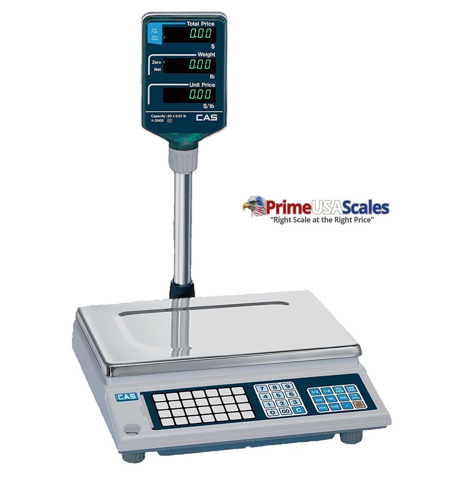 CAS AP1 Digital Price Computing Scale, 15lb Capacity, 0.005lb Resolution