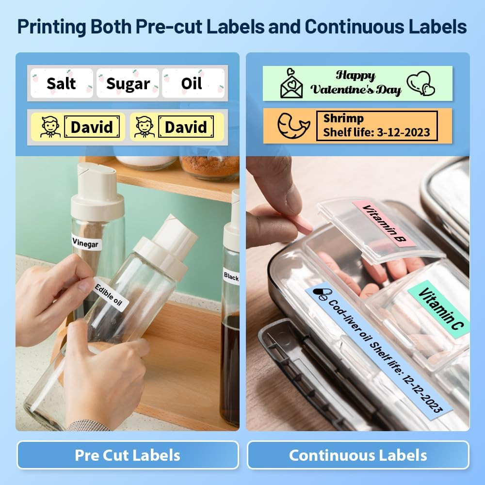 D30 Label Maker Machine, Bluetooth Mini Label Maker for Kids School Items, In...