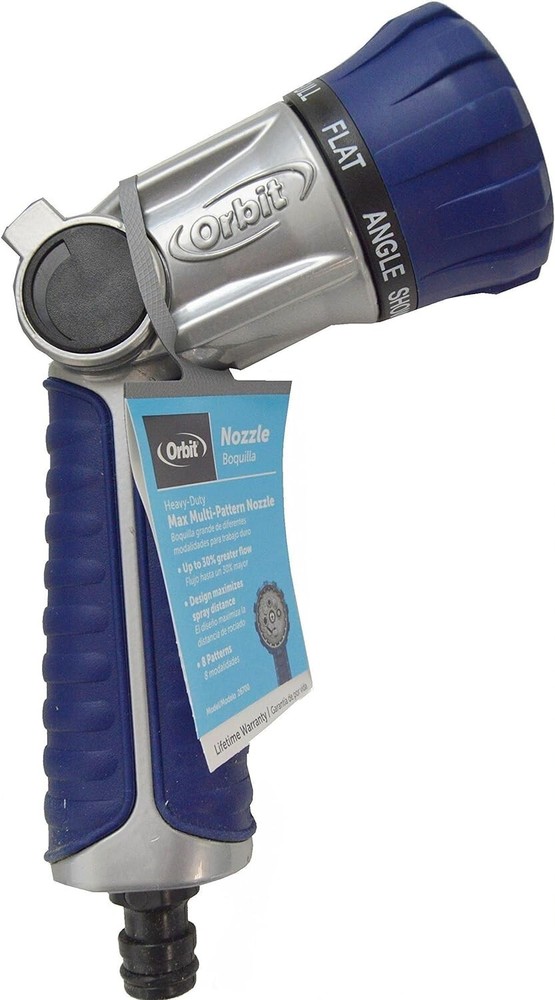 Orbit Max 26700 8 Pattern Hose Nozzle Spray Garden Water Adjustable Durable Rubb