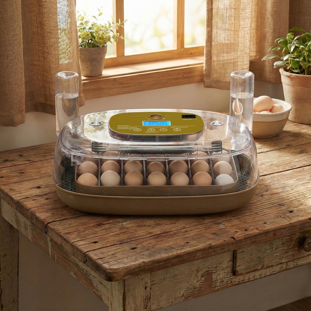24 Eggs Incubator with Automatic Egg Turning, Temperature & Humidity Control, lw
