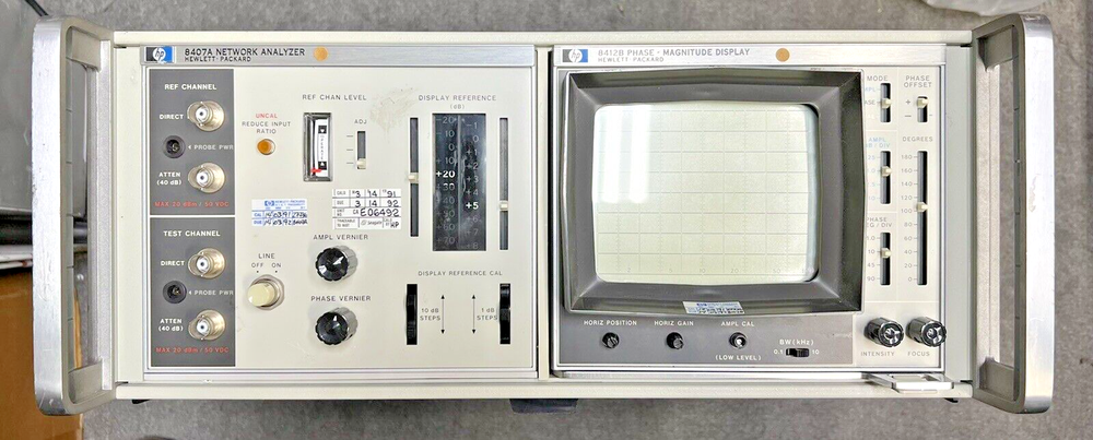 HP 8407A Network Analyzer & 8412B Phase Magnitude Display D6