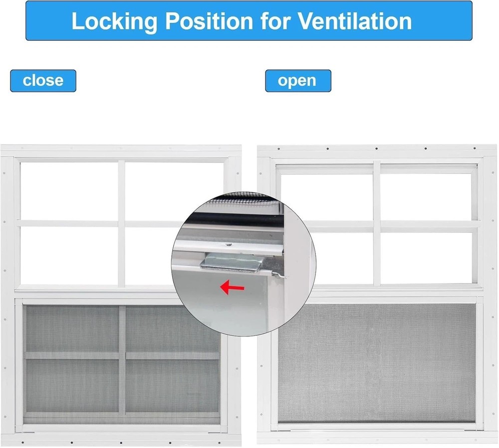 Easy Install Shed Window Kit with Tempered Glass