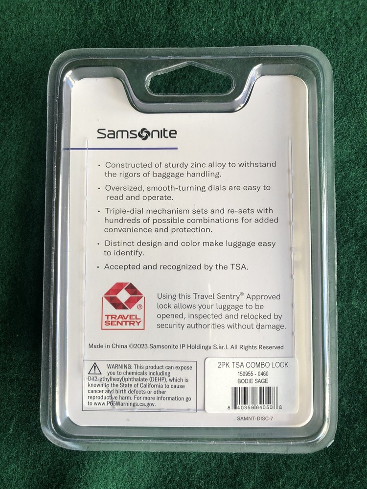 Samsonite TRAVEL SENTRY COMBO LOCK 2-Pack
