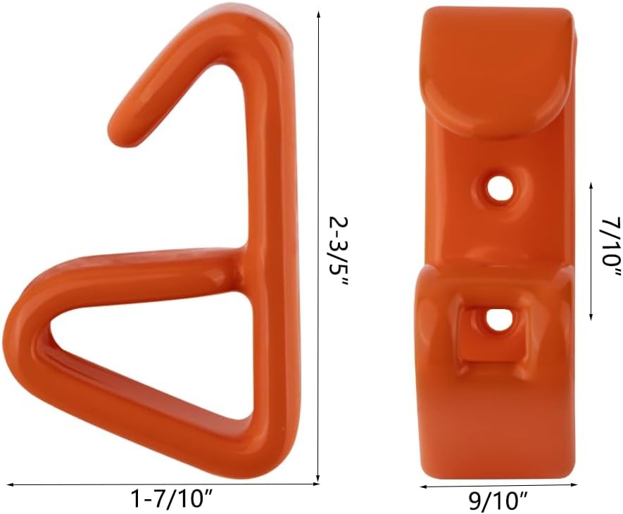 Wheel Display Hooks, Car Rim Hooks Solid Steel 8 Pack, Orange