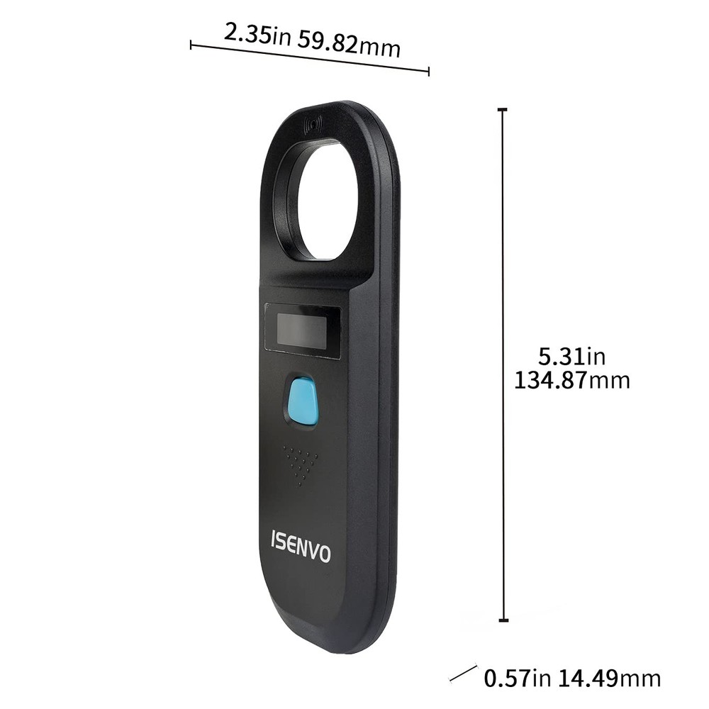 Pet Microchip Scanner Rechargeable RFID EMID Micro Chip Reader Scanner 134.2k...