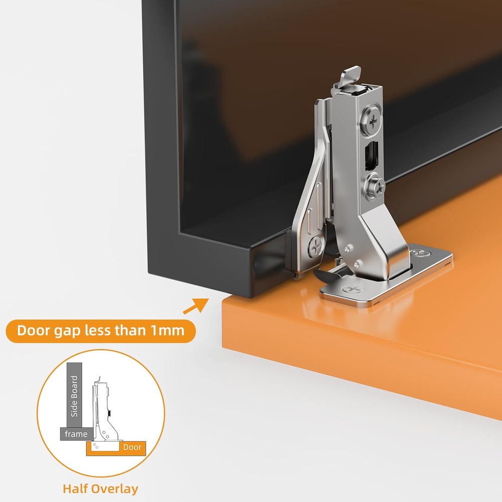 50 Pack Soft Close Concealed Hinges for Smooth Door Operation