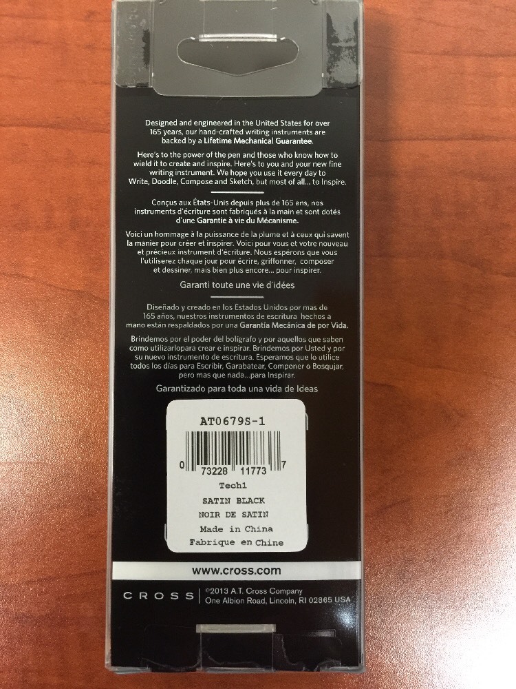 Cross Tech 1 SINGLE Function STYLUS - Satin Black