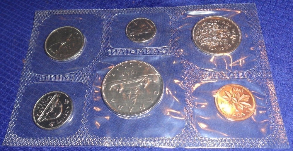 CD103 Canada 1968 Mint Coin Set w/ Non Silver Dollar UNC