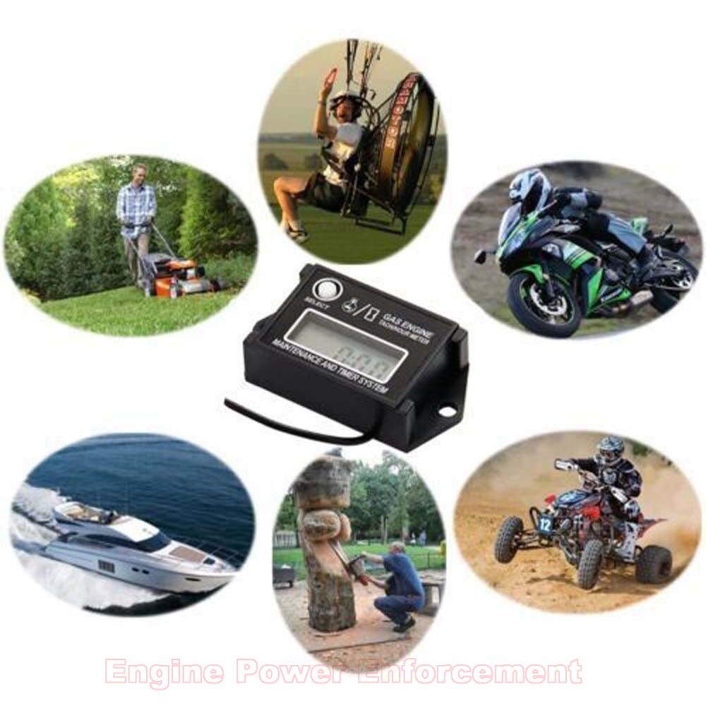 New Tiny Tach Digital Mini Hour Meter Tachometer Job Timer Adjustable Resettable