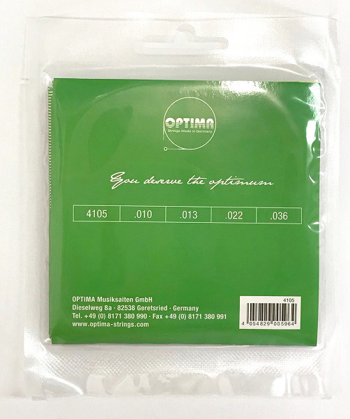 Germany OPTIMA Mandolin Chrome Special Strings Green 4105, Loop End, a full set