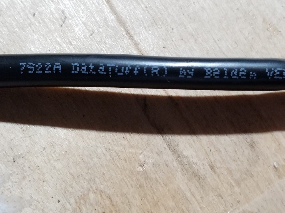 Belden 7922A 22/4P CAT5e DataTuff Bonded Pair Network Cable PLTC/CMX Black /50ft