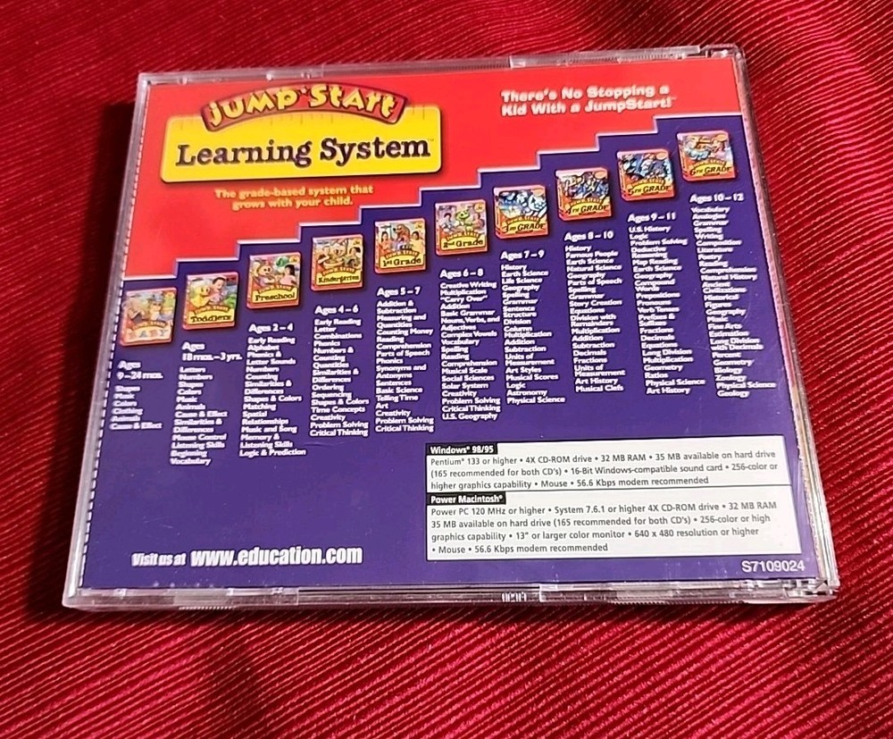 Jump Start 2nd Grade Users Guide PC CD ROM Computer game Windows 2 Deluxe