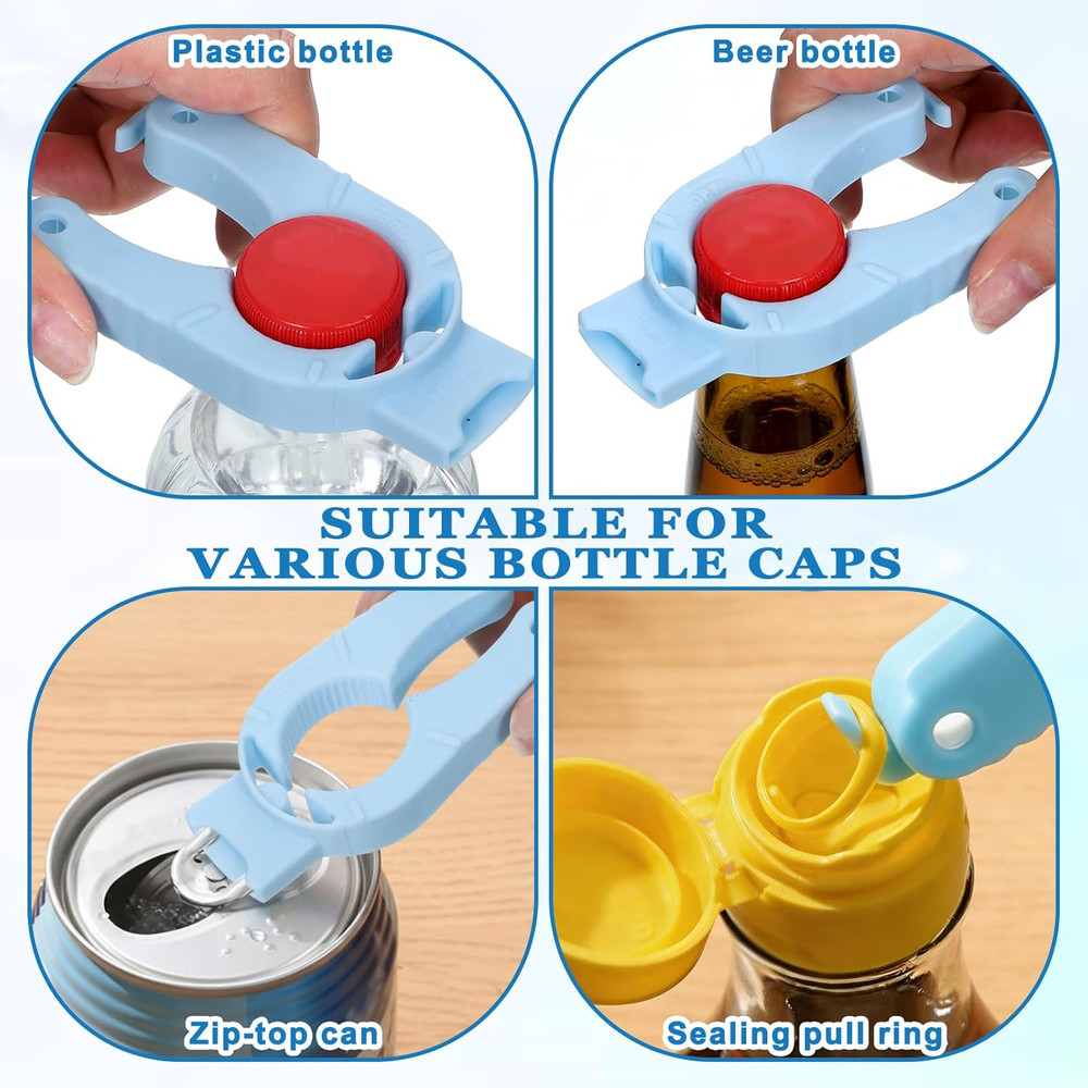 6PCS Plastic Bottle Cap Openers Multi-Purpose Easy-Twist Gripper for Arthritic o