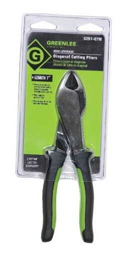 0251-07M Diagonal Cutting Pliers, Mini Molded Grip, 7"
