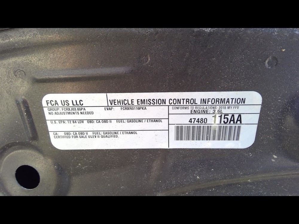 2015 CHRYSLER 200 Engine ECM Electronic Control Module 3.6L 5150925AB