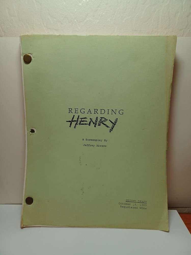 Original Regarding Henry 2nd Draft Movie script dated Oct. 19, 1989 JRR30