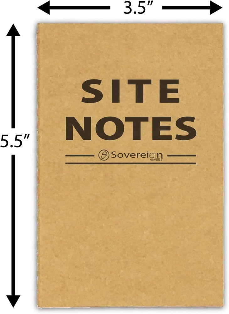 Sovereign-Gear Field Notes Notebooks 5 Pack | Small Memo Book White