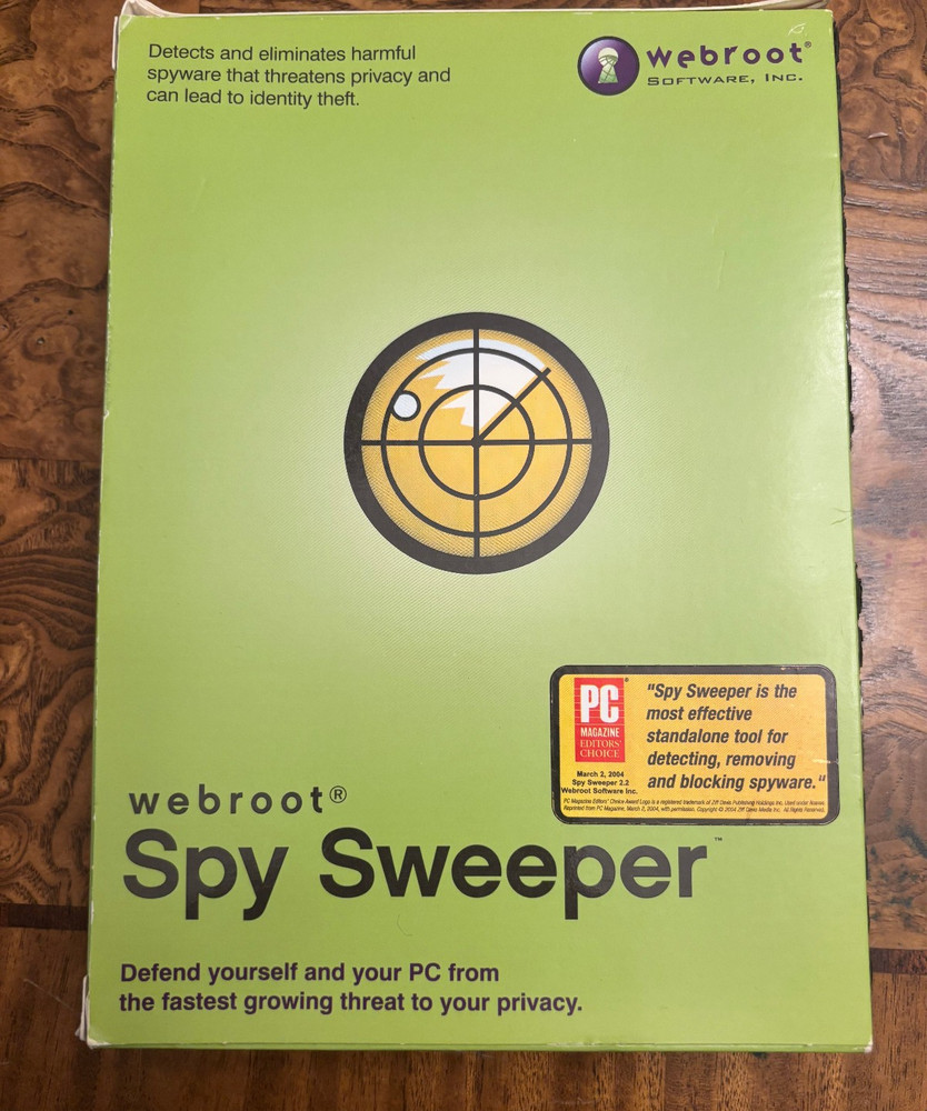 Webroot Spy Sweeper CD for PC Windows98, 2000, Me, XP orNT4 – 2003