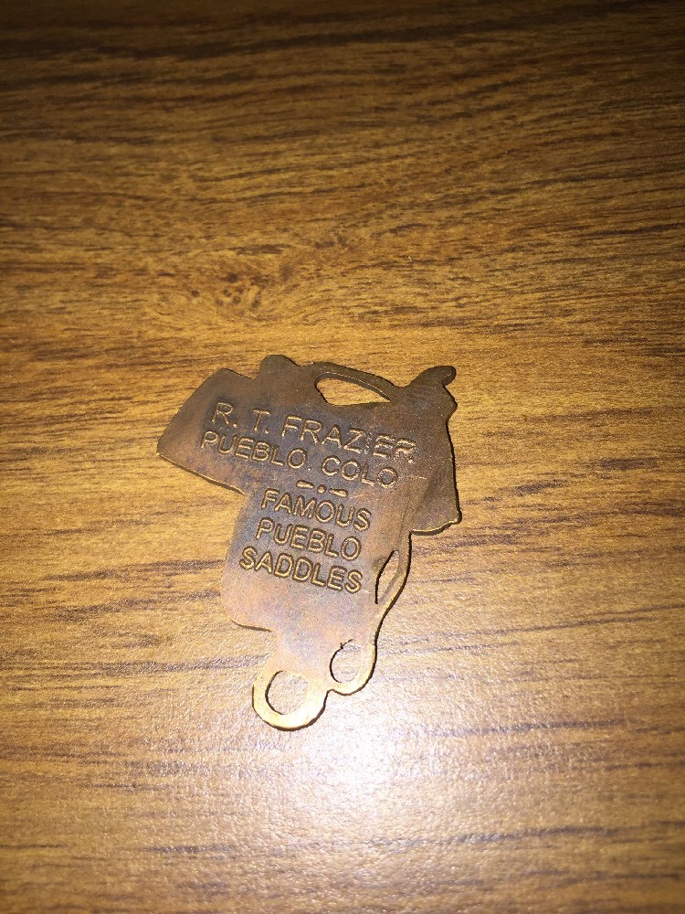 Saddle Pocket Watch FOB Cover Pueblo Colorado Rodeo Horse Collector Equine METAL