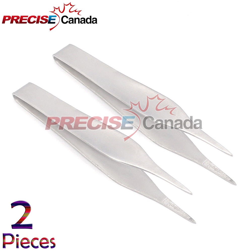 2 Feilchenfeld Splinter Forceps 3.5 inch Serrated Tips Surgical Instruments