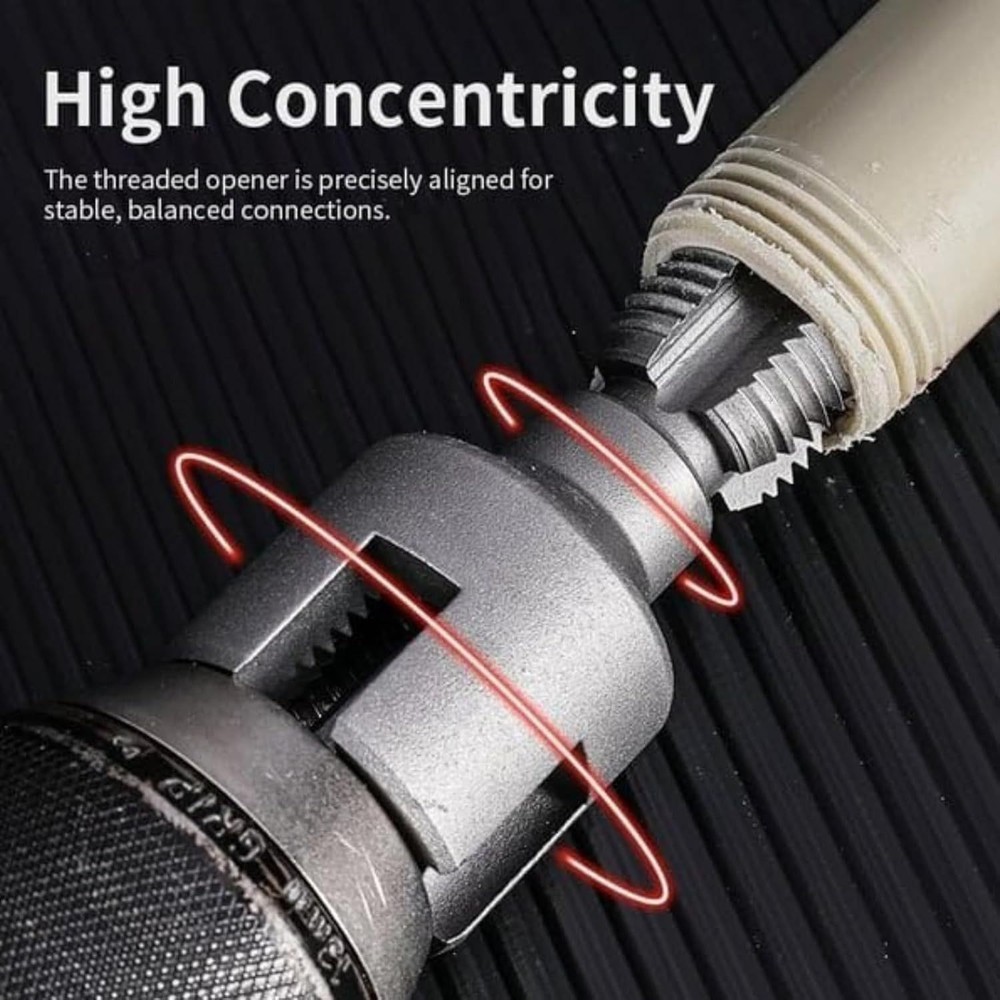 2 Pack Integrated Internal External & Pipe Threading-Tool, PVC Pipe Threader Kit