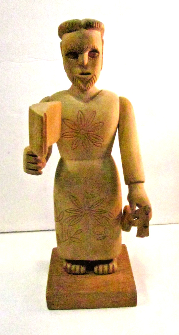 Joe Mondragon Wood Carving St. Peter Cordova, NM 10"