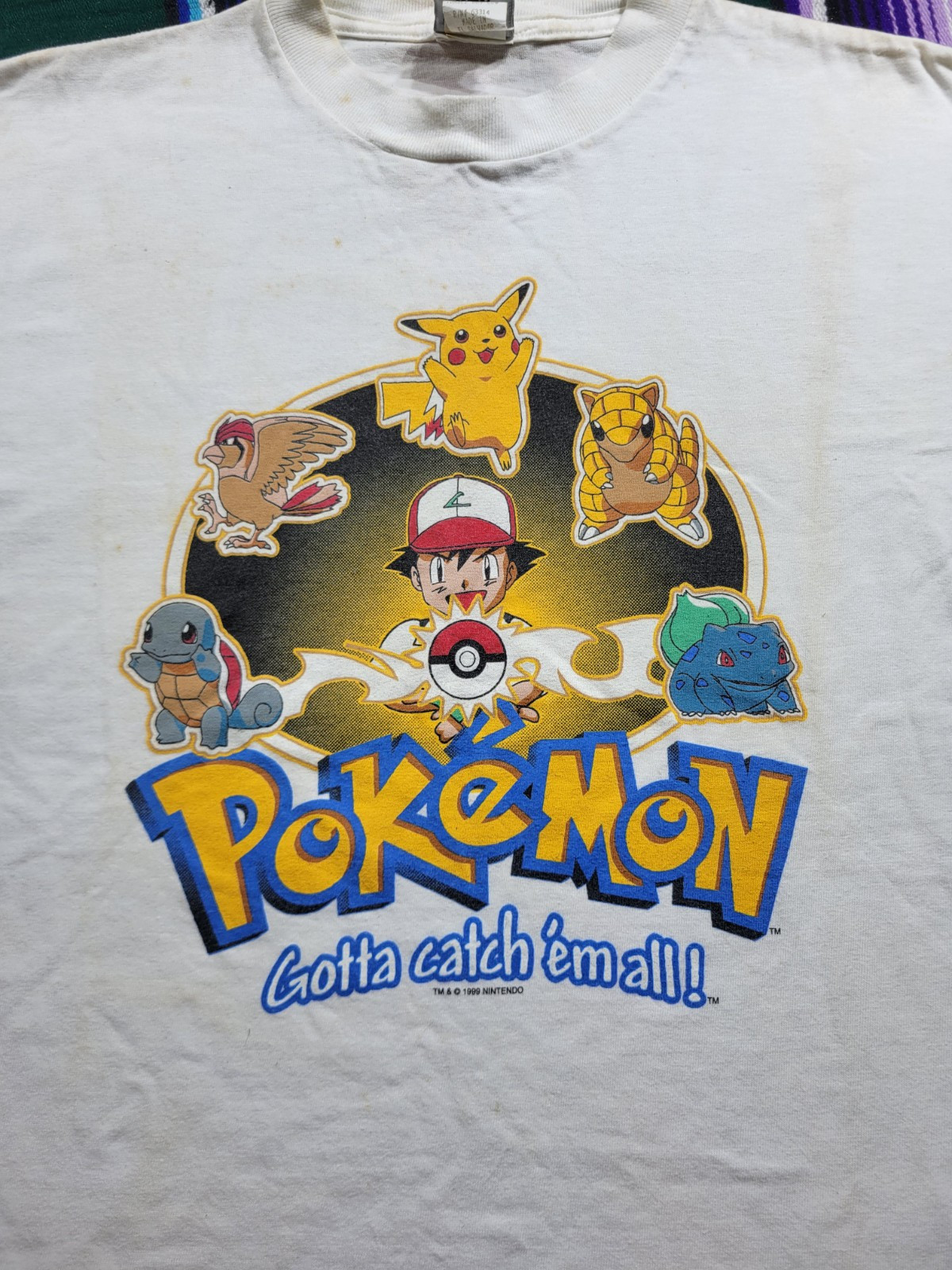 Vintage Pokemon 1999 Nintendo T-Shirt Youth Large