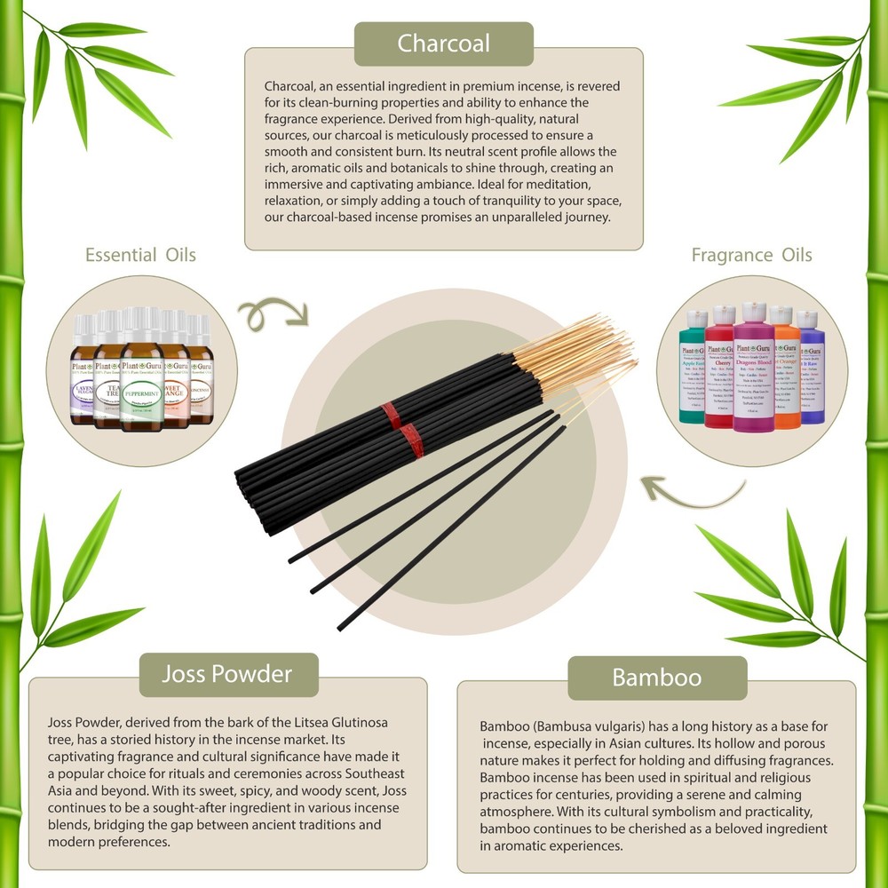 COCO MANGO Incense Sticks 19" Jumbo Extra Large Bulk Handmade Hand Dipped