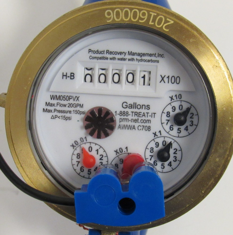 New PRM 1/2" NPT Multi-Jet Cold Water Meter With Pulse Output