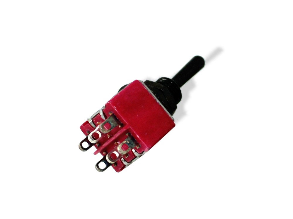 Switch Mini Toggle ON ON Black with Black Knob Bitterroot 081391BK