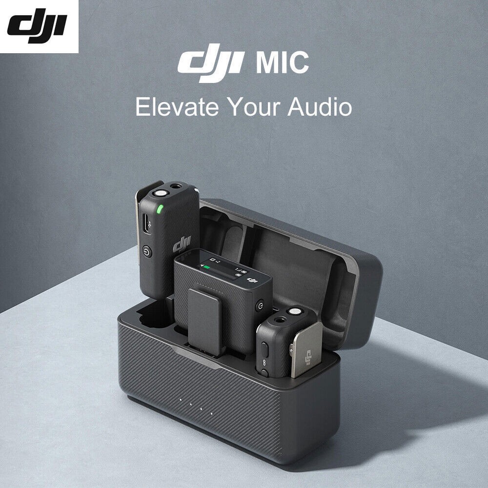 DJI Mic 2 (2 TX + 1 RX + Charging Case) Wireless Microphone for Camera & Phone