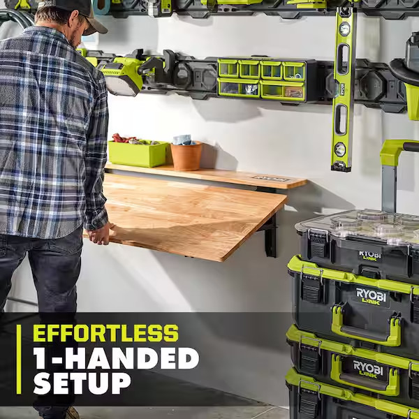 RYOBI Stowaway Wall Mounted Folding Workbench Table