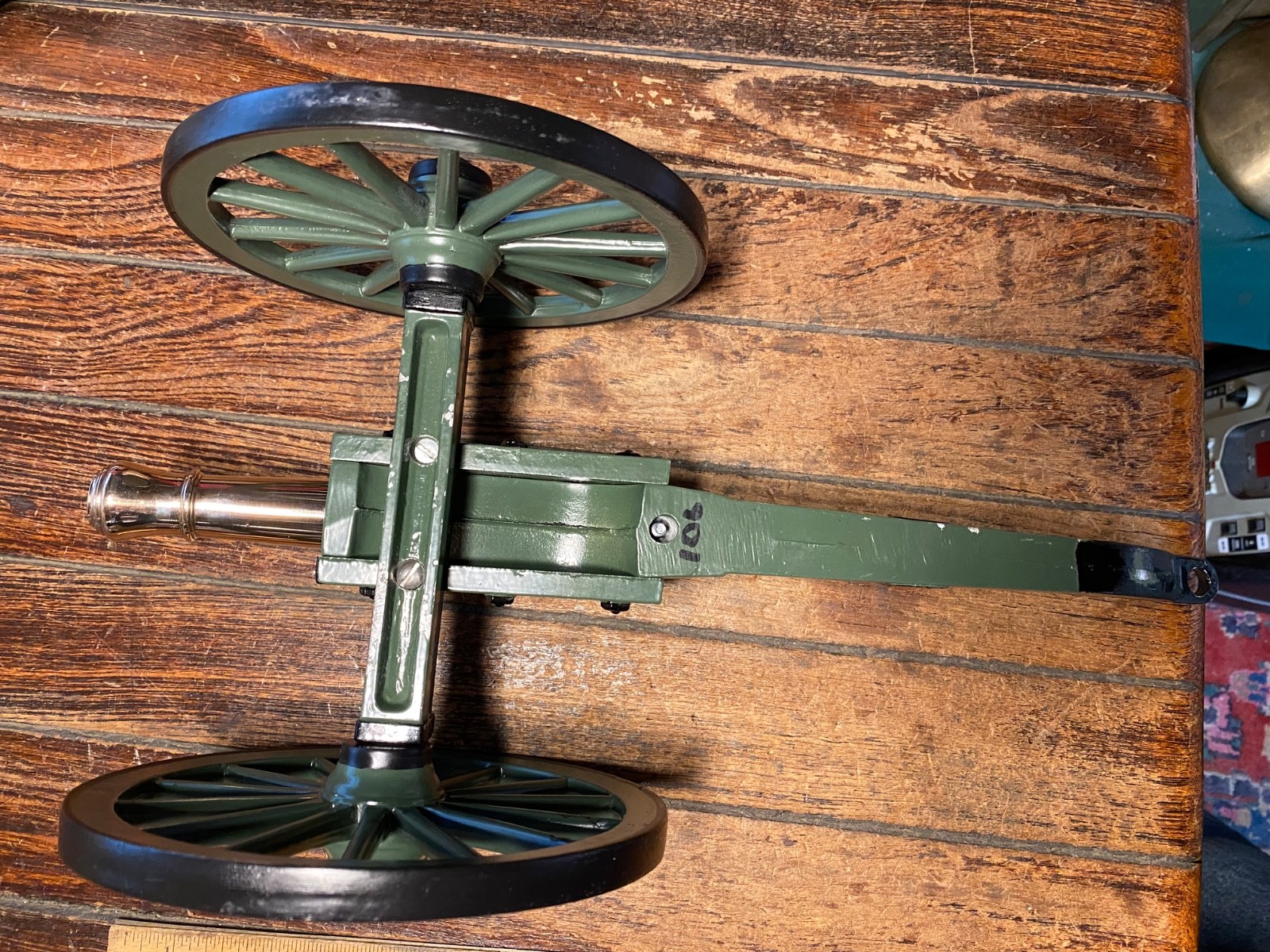 Vintage Polished Bronze Working Black Powder Signal Cannon 8 1/4" Barrel 16"long